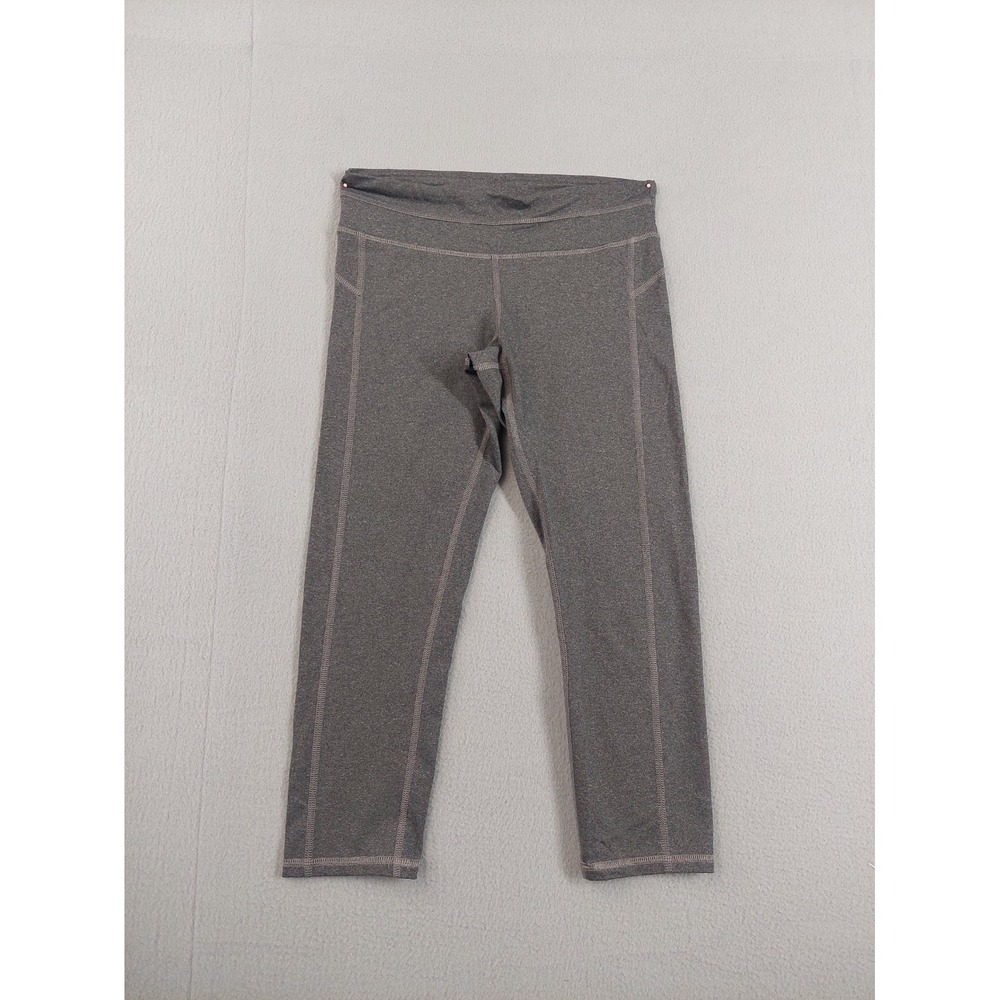 Champion Women Legging S Dark Gray 3/4 Length Capri Yoga Tight Pull On Workout